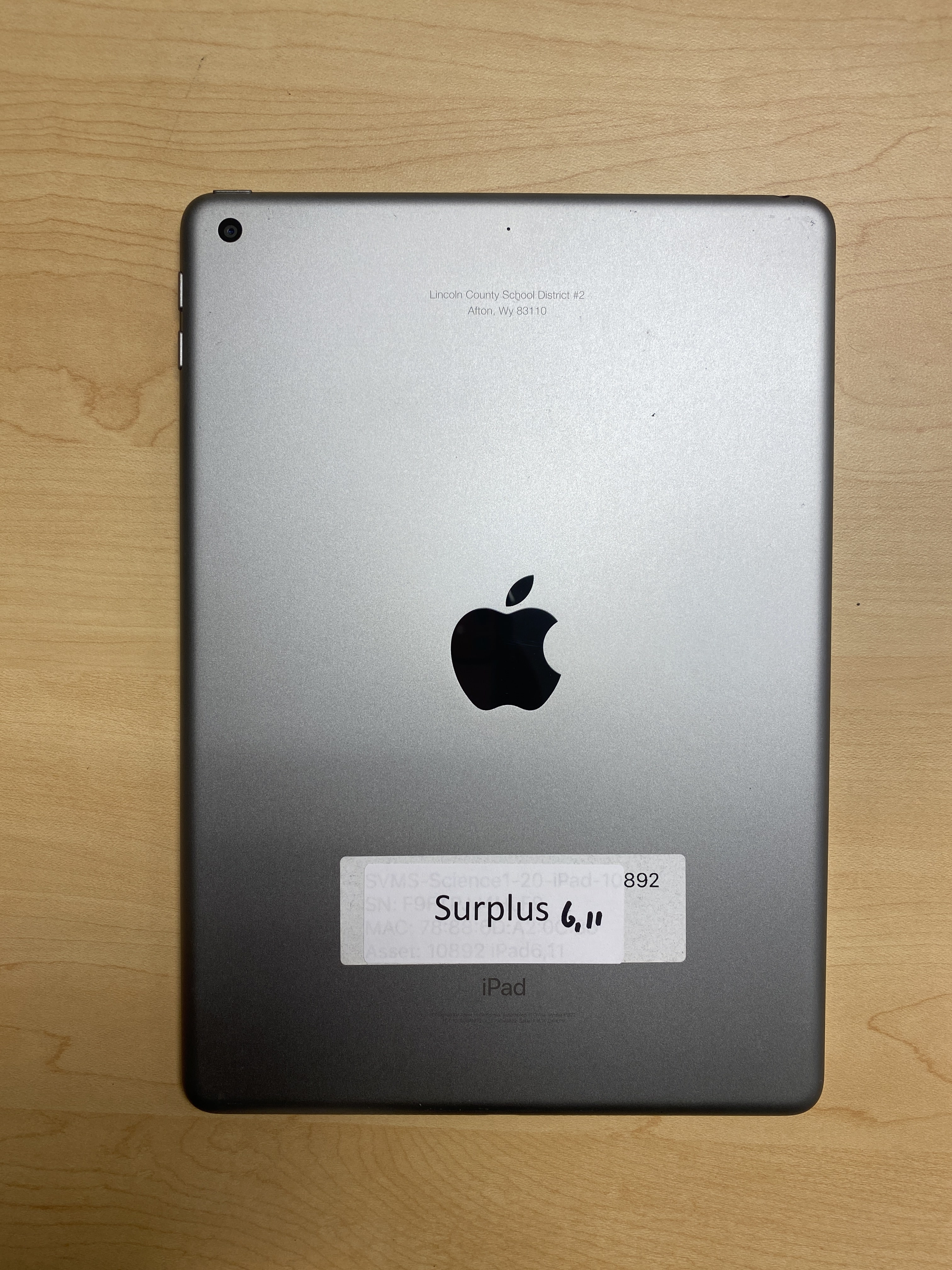 iPad 6,11 (5th generation) (Wi-Fi) - Lincoln County School District #2